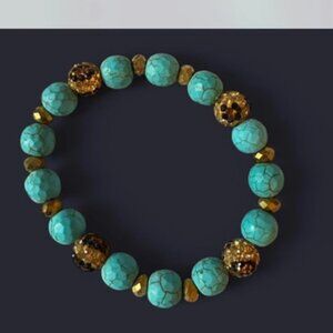 Turquoise Cheetah Print Bracelet!